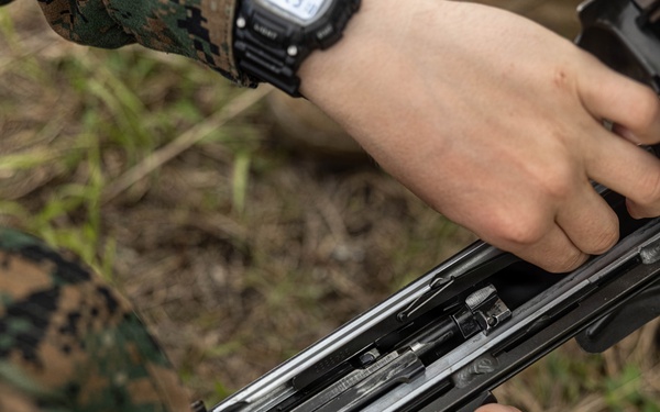 U.S. Marines and Sailors with Combat Logistics Regiment 35, 3rd Marine Logistics Group, Patrols
