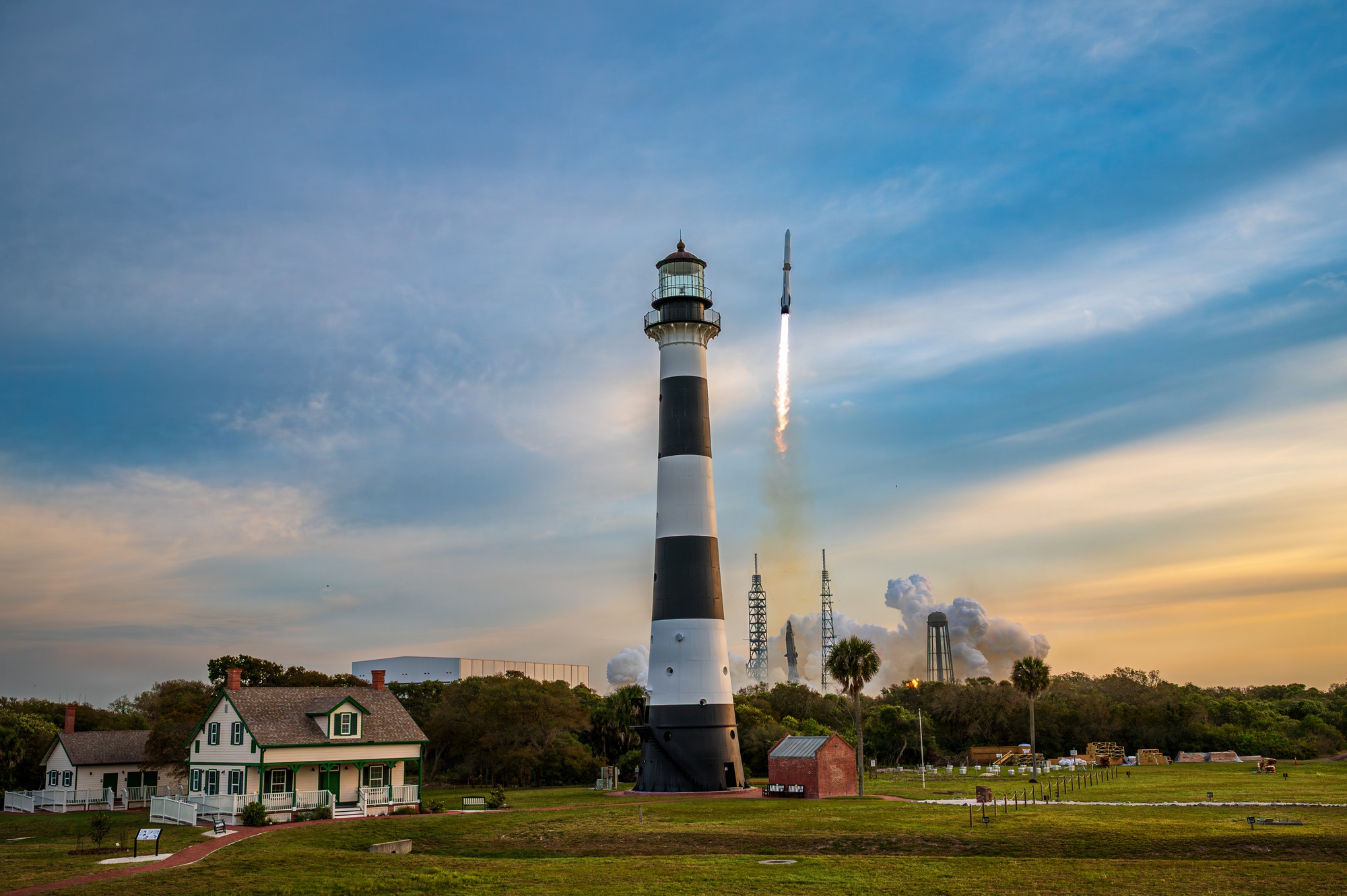 New Glenn lifting off from Cape Canaveral during an April 2026 mission