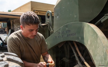 Balikatan 2026: U.S. Army Mechanics fix a 120M Motor Grader using The Digital Forge