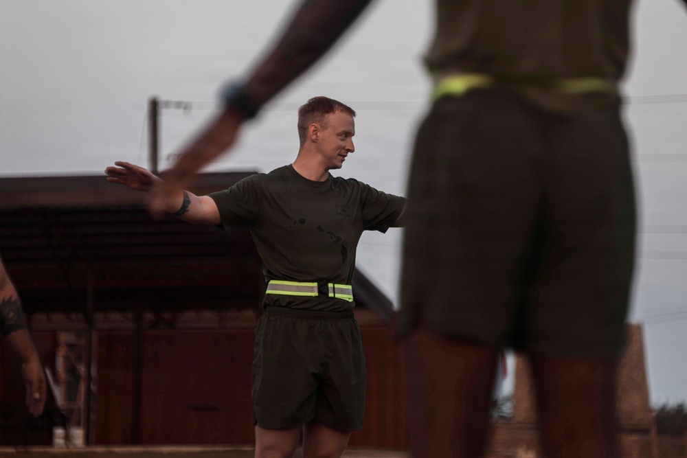 Balikatan 2026: 3rd LCT conducts physical training at Camp Cape Bojeador