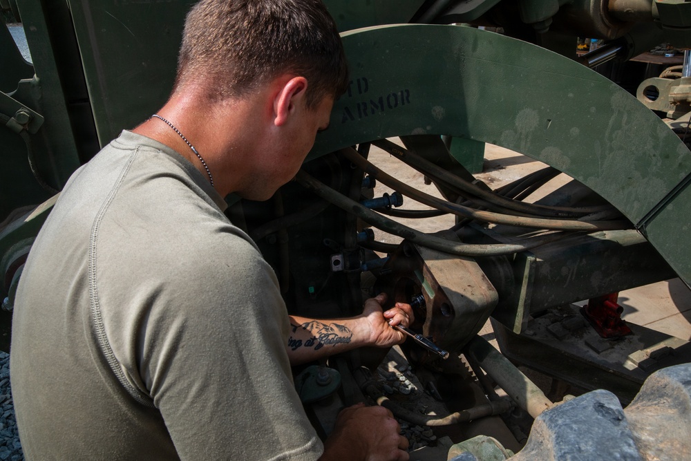 Balikatan 2026: U.S. Army Mechanics fix a 120M Motor Grader using The Digital Forge