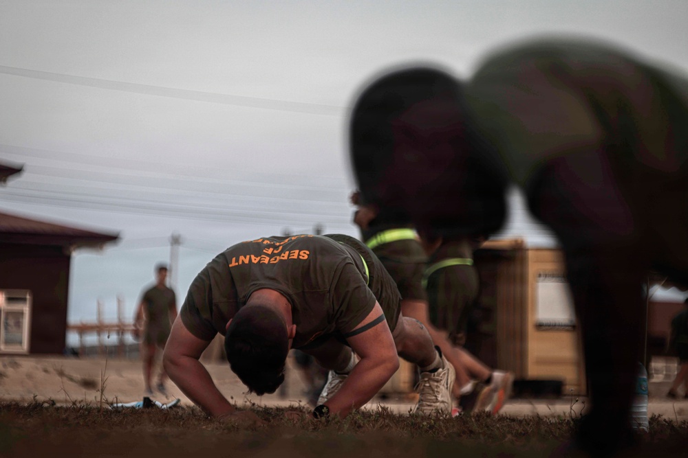 Balikatan 2026: 3rd LCT conducts physical training at Camp Cape Bojeador