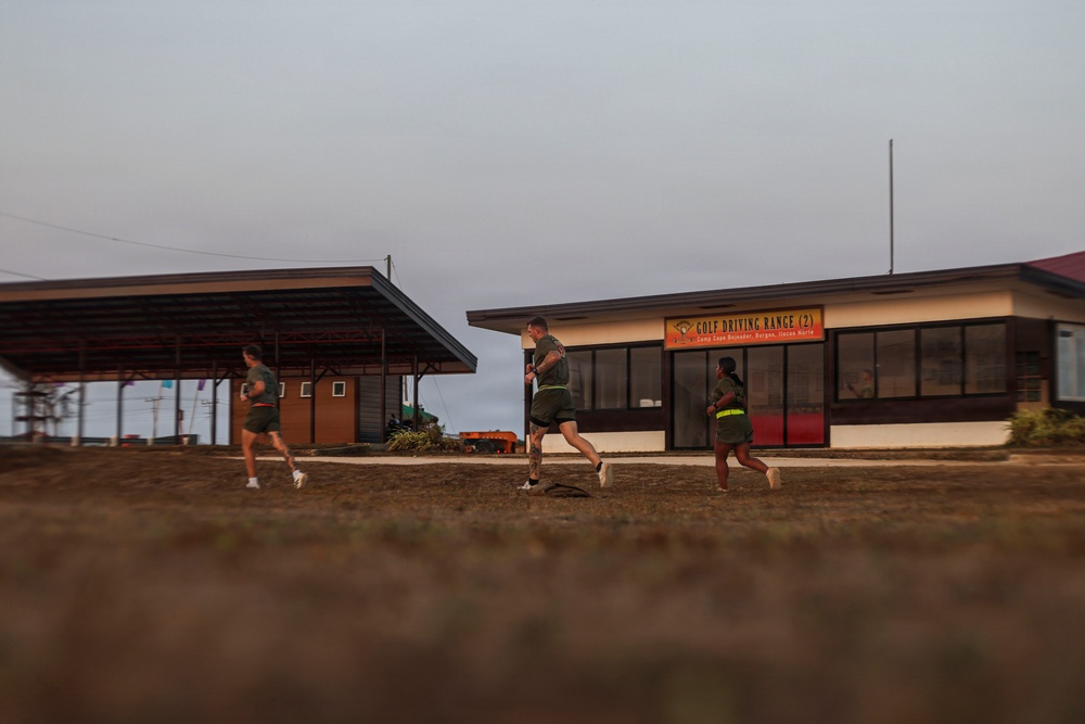 Balikatan 2026: 3rd LCT conducts physical training at Camp Cape Bojeador