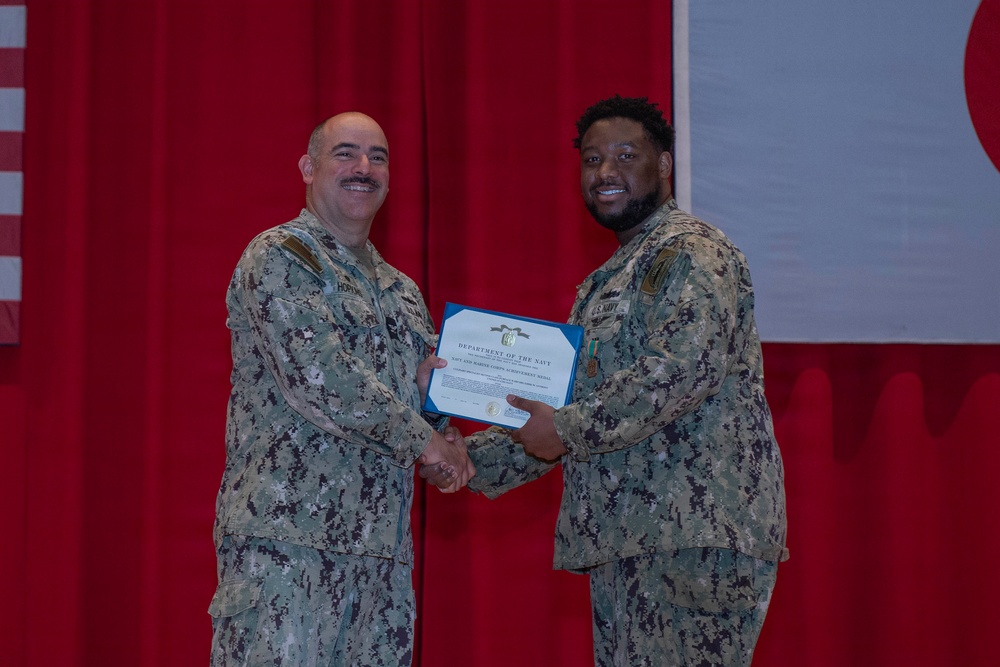 CFAY Holds All Hands and Awards at Quarters