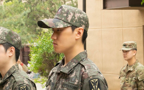 KATUSA Soldiers Recognized During ETS at Osan Air Base