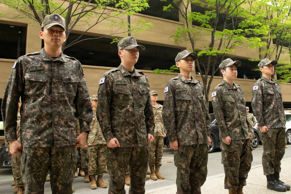 KATUSA Soldiers Recognized During ETS at Osan Air Base