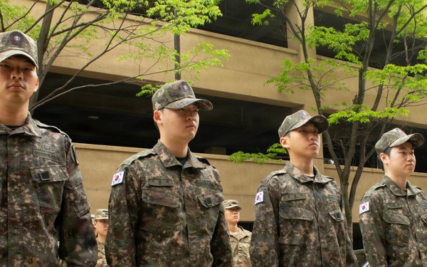 KATUSA Soldiers Recognized During ETS at Osan Air Base