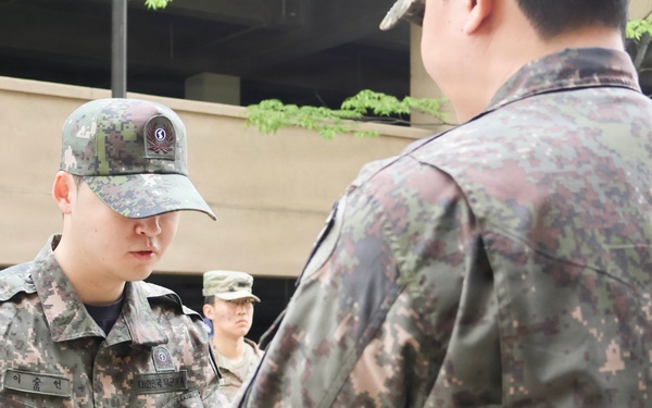 KATUSA Soldiers Recognized During ETS at Osan Air Base