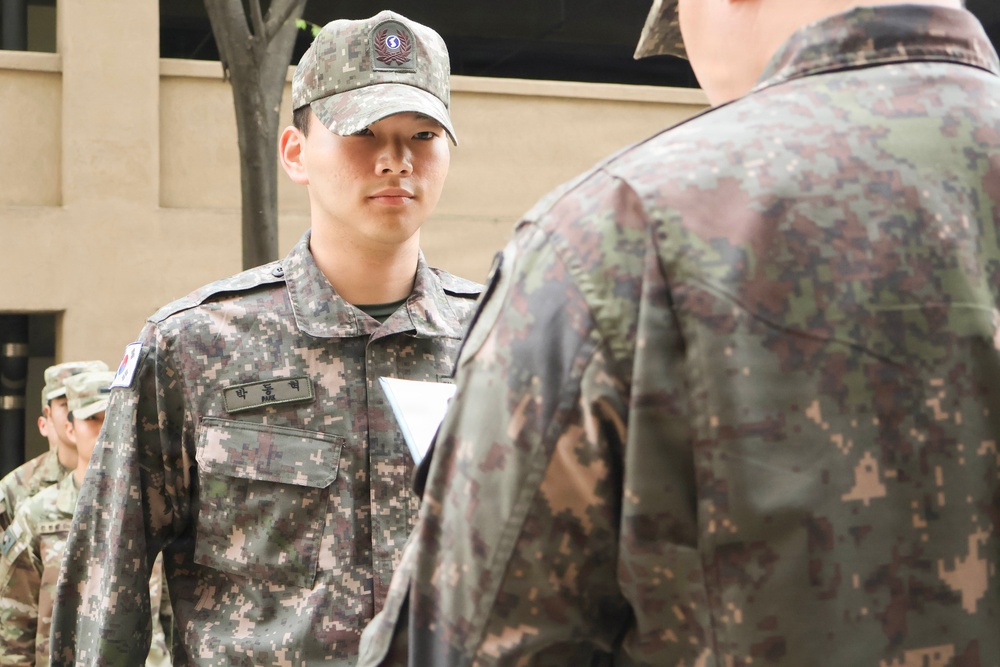 KATUSA Soldiers Recognized During ETS at Osan Air Base
