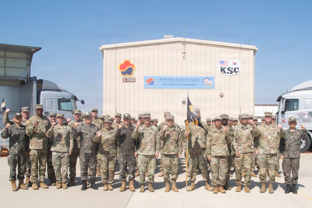 75th Korean Service Corps Truck Company Activates at Camp Humphreys
