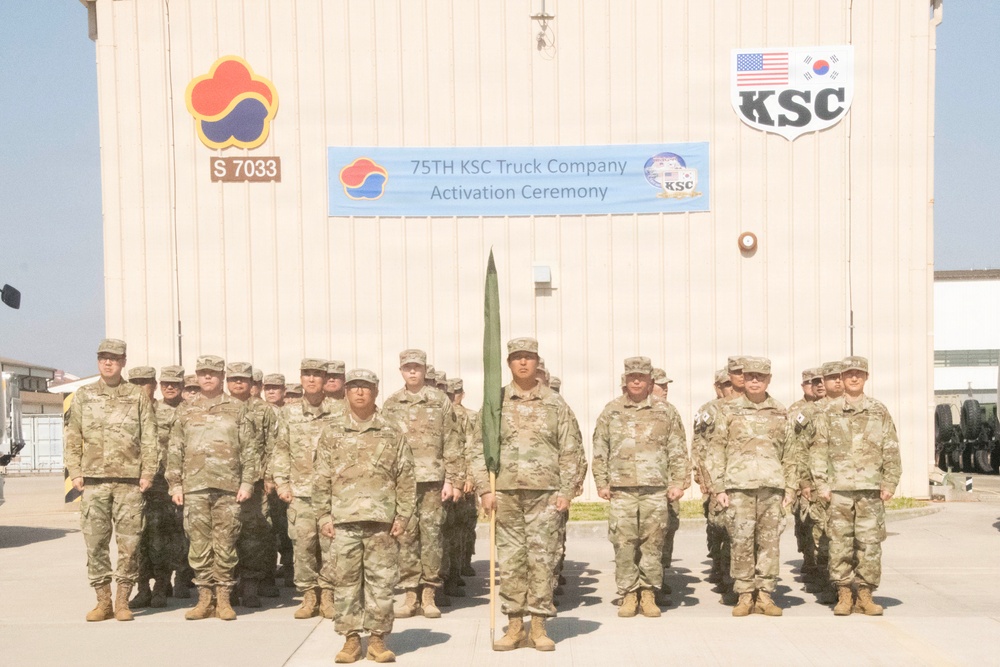 75th Korean Service Corps Truck Company Activates at Camp Humphreys