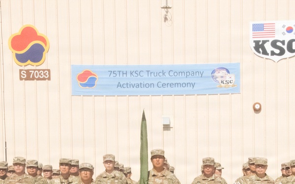 75th Korean Service Corps Truck Company Activates at Camp Humphreys