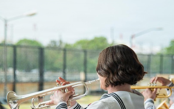 U.S. 7th Fleet Band's Broadside Brass Band Leads St. Patrick's Day Celebration at the U.S. Embassy Manila, Philippines