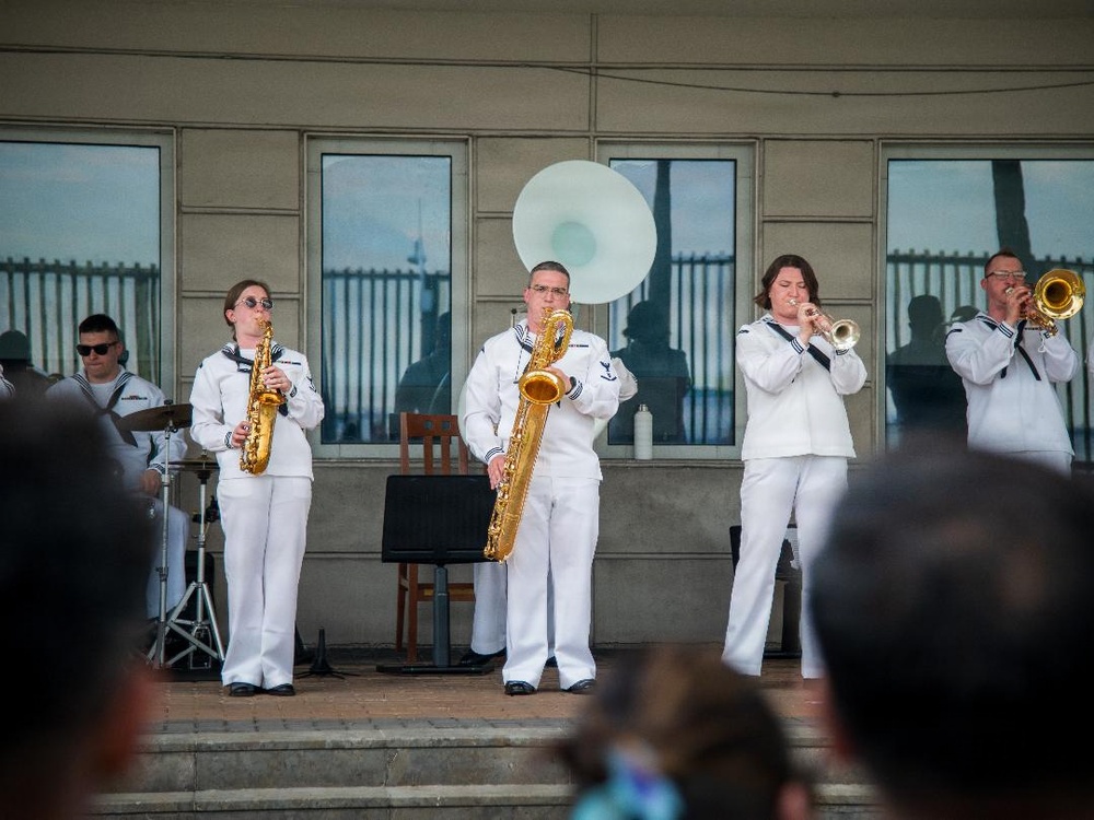 U.S. 7th Fleet Band's Broadside Brass Band Leads St. Patrick's Day Celebration at the U.S. Embassy Manila, Philippines