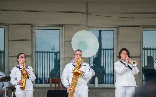 U.S. 7th Fleet Band's Broadside Brass Band Leads St. Patrick's Day Celebration at the U.S. Embassy Manila, Philippines