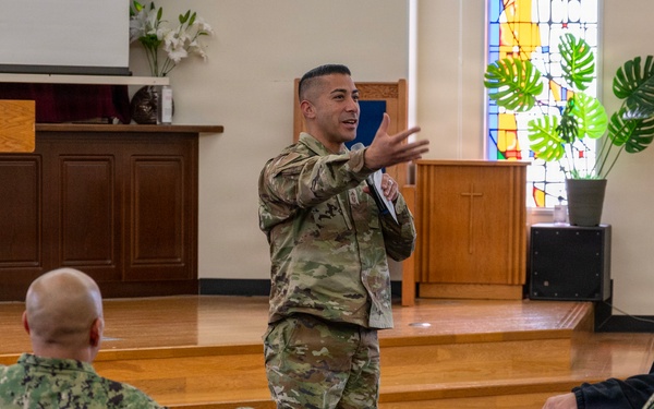 USFJ SEL CMSgt Damian Hosts Partnership Event at CFAS