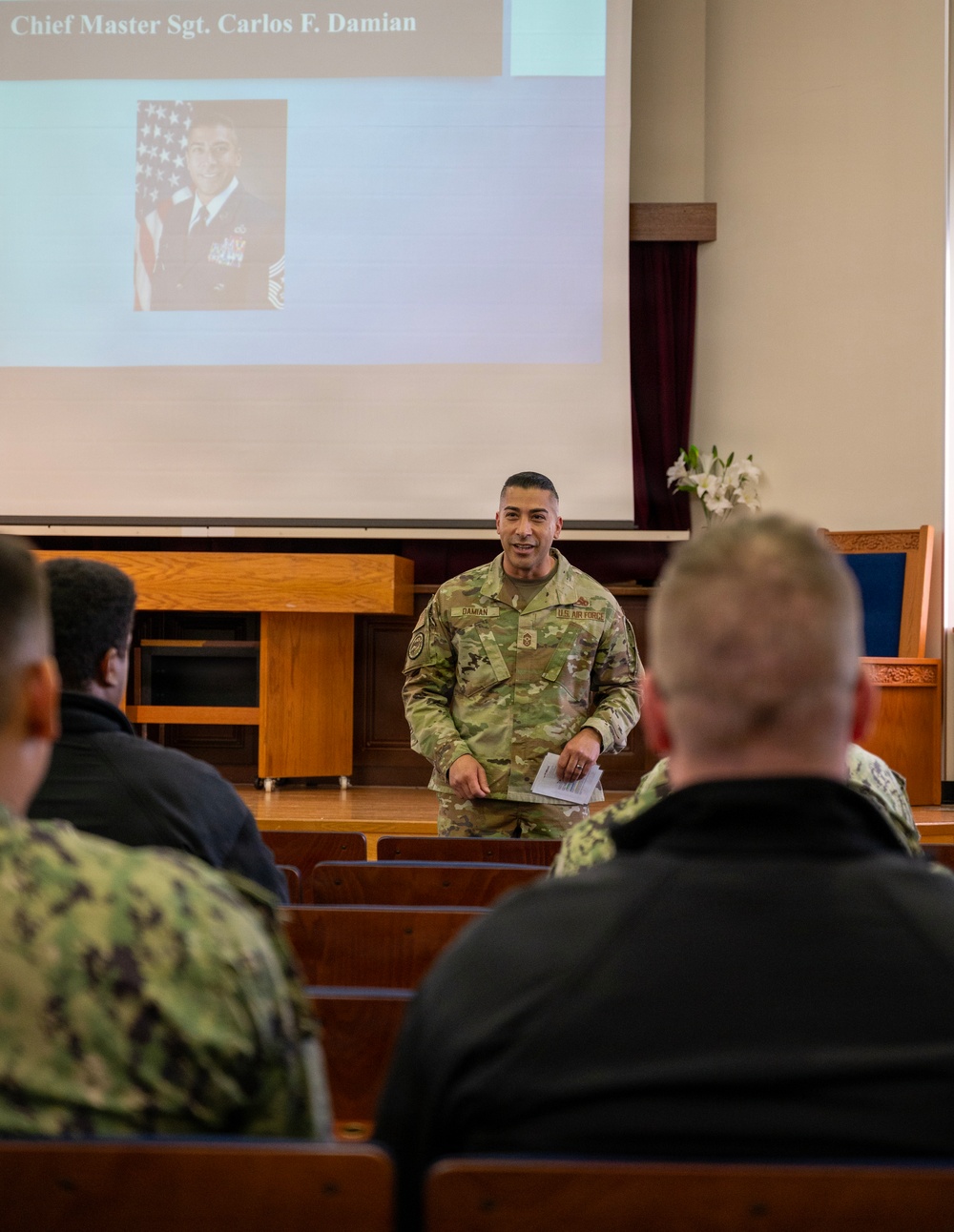 USFJ SEL CMSgt Damian Hosts Partnership Event at CFAS