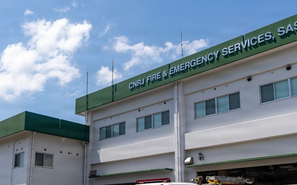 CNRJ Fire and Emergency Services Sasebo Hosts "Push-In" Ceremony for New Fire Truck