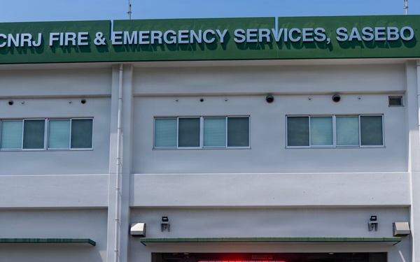 CNRJ Fire and Emergency Services Sasebo Hosts "Push-In" Ceremony for New Fire Truck