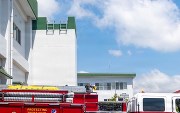 CNRJ Fire and Emergency Services Sasebo Hosts "Push-In" Ceremony for New Fire Truck