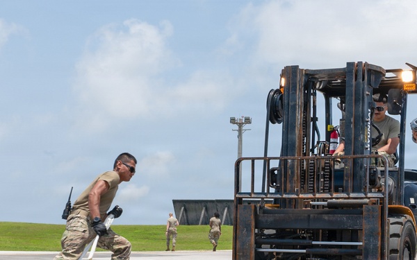Team Andersen transports supplies to Saipan, Northern Marianas Islands