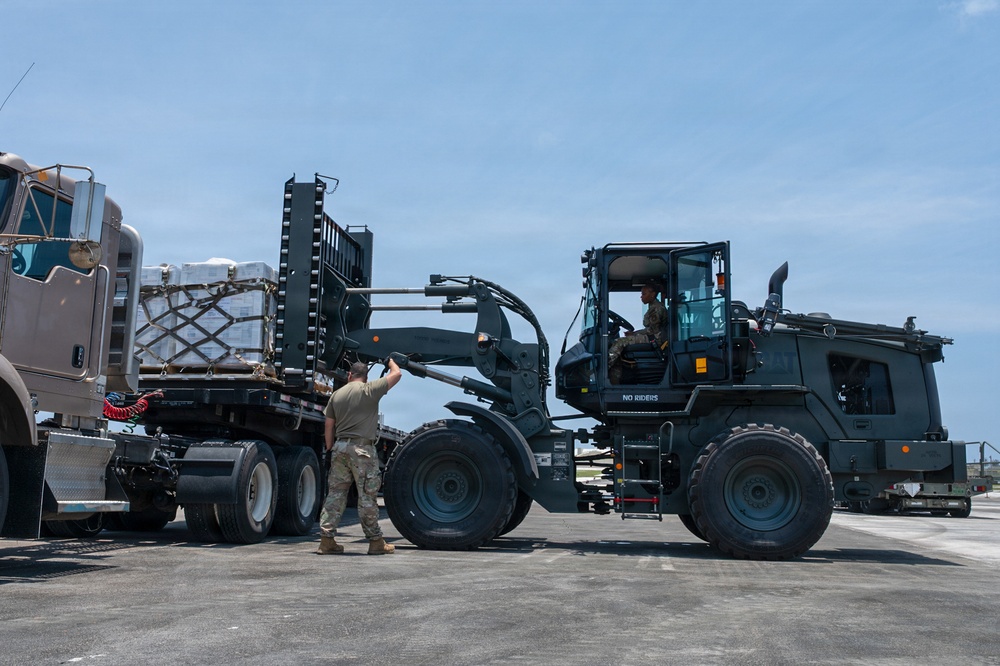 Team Andersen transports supplies to Saipan, Northern Marianas Islands