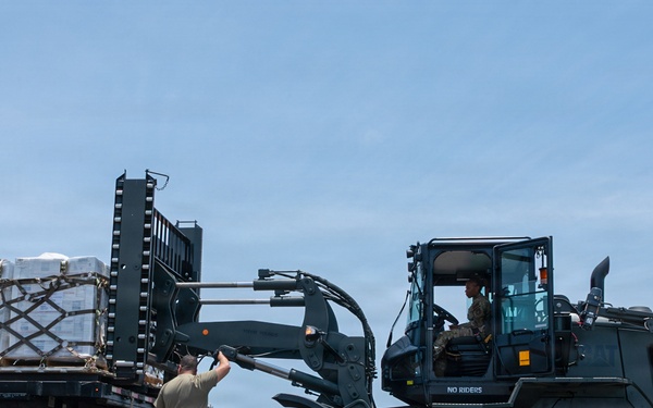 Team Andersen transports supplies to Saipan, Northern Marianas Islands