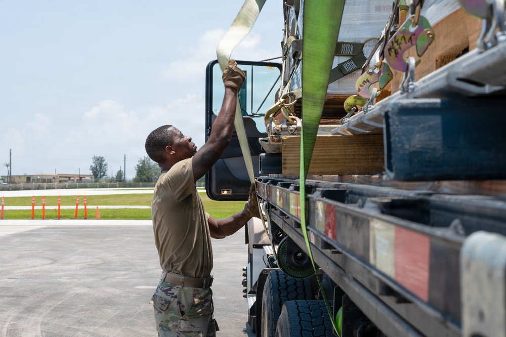 Team Andersen transports supplies to Saipan, Northern Marianas Islands