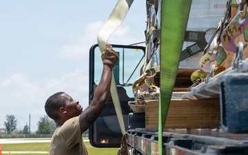 Team Andersen transports supplies to Saipan, Northern Marianas Islands