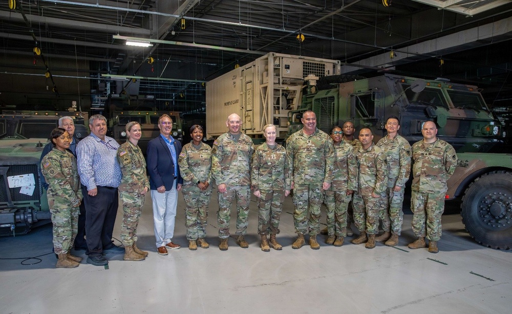Lt. Gen. Michelle K. Donahue, U.S. Army Deputy Chief of Staff, G-4, tours Army Prepositioned Stock-4 (APS-4) at Camp Carroll, Republic of Korea, April 17.