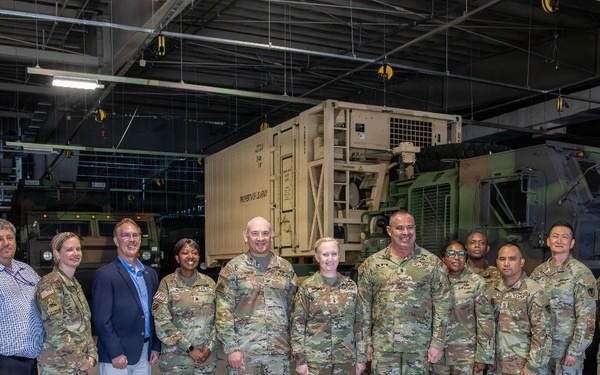 Lt. Gen. Michelle K. Donahue, U.S. Army Deputy Chief of Staff, G-4, tours Army Prepositioned Stock-4 (APS-4) at Camp Carroll, Republic of Korea, April 17.