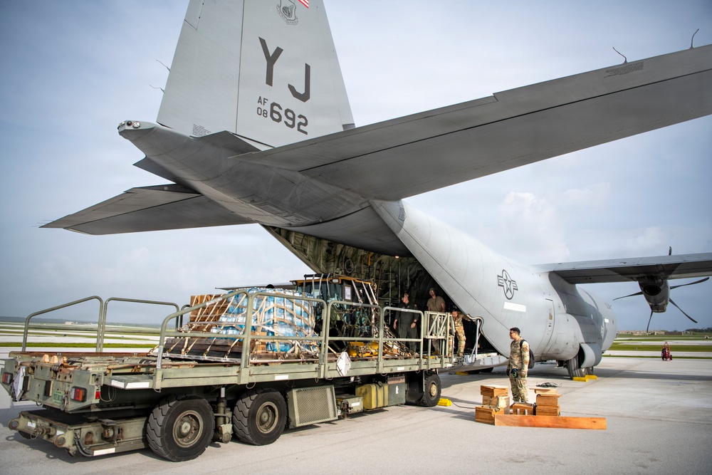 374 AW delivers essential supplies after Typhoon Sinlaku