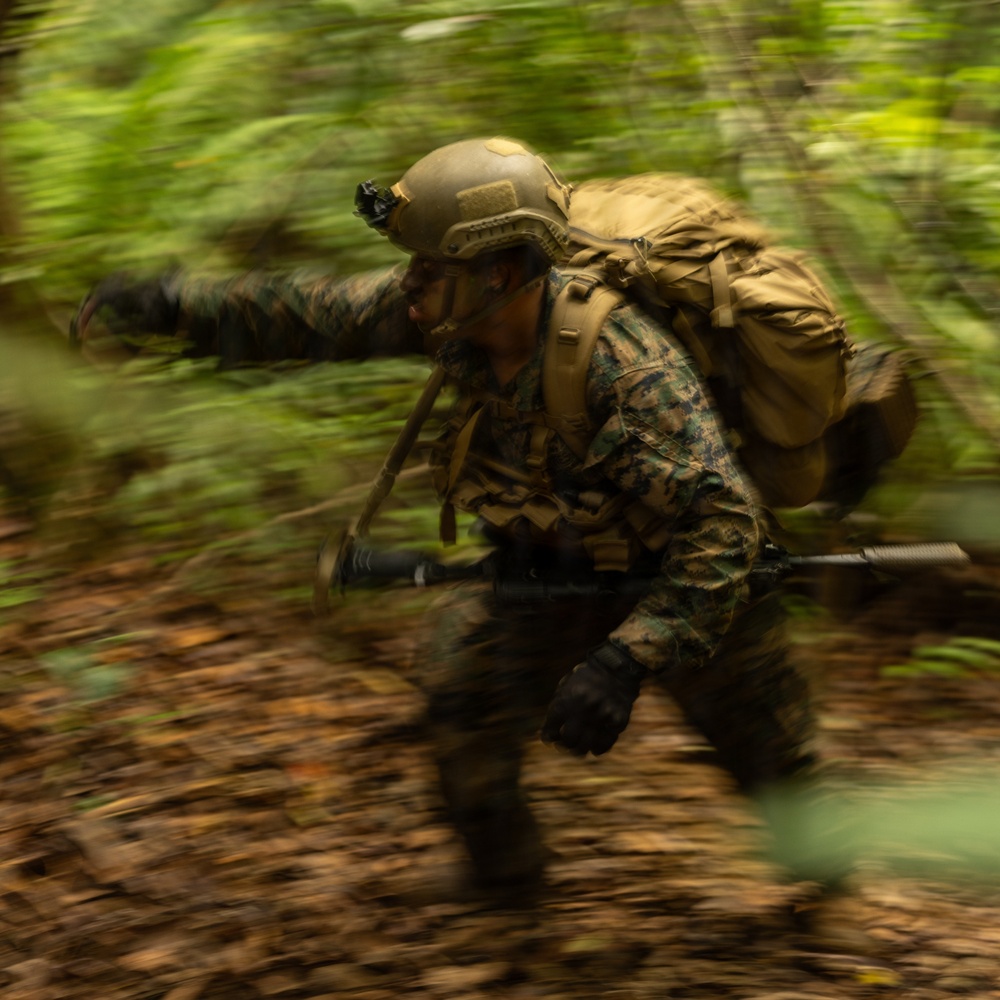 U.S. Marines with 4th Marine Regiment Conduct Patrol Training