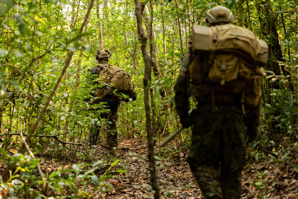 U.S. Marines with 4th Marine Regiment Conduct Patrol Training