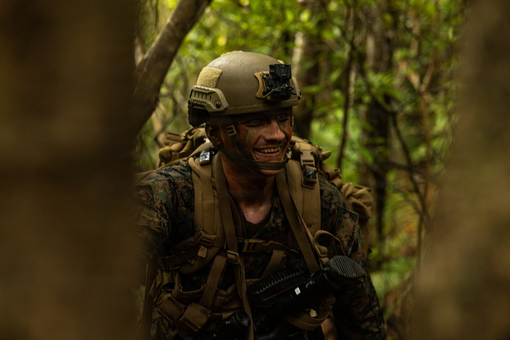U.S. Marines with 4th Marine Regiment Conduct Patrol Training