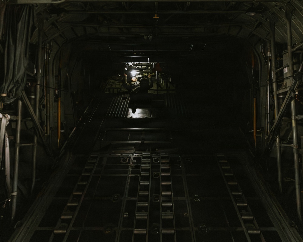 Airmen conduct a Basic Post-Flight Inspection