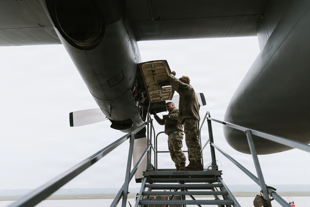 Airmen conduct a Basic Post-Flight Inspection