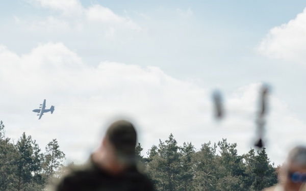 C-130H Hercules execute a drop for Hussar Saber 26-1