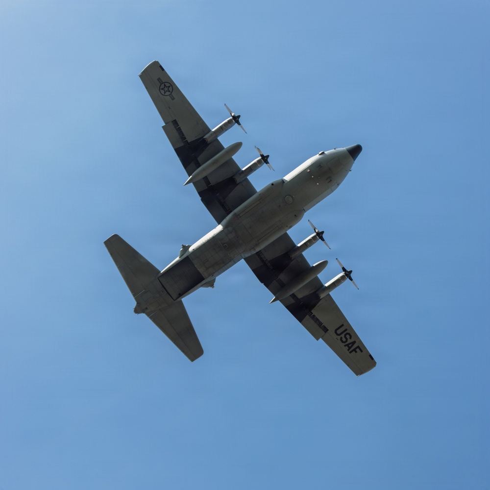 C-130H Hercules execute a drop for Hussar Saber 26-1