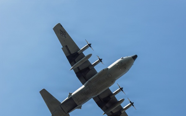 C-130H Hercules execute a drop for Hussar Saber 26-1