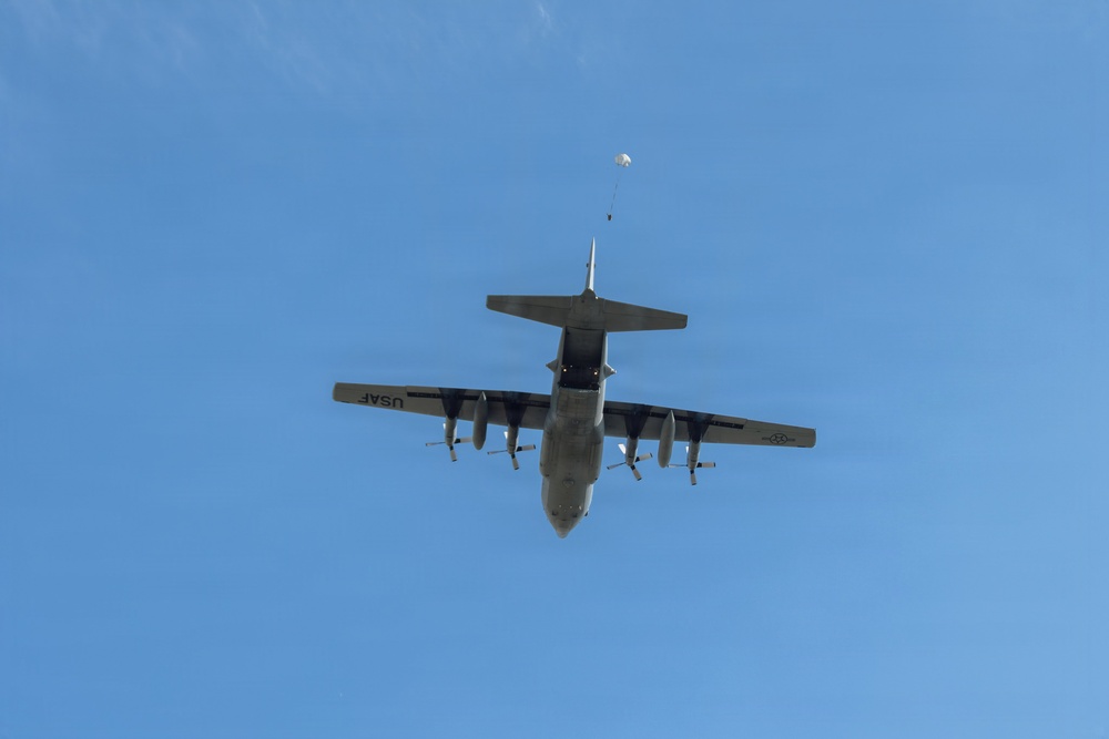 C-130H Hercules execute a drop for Hussar Saber 26-1