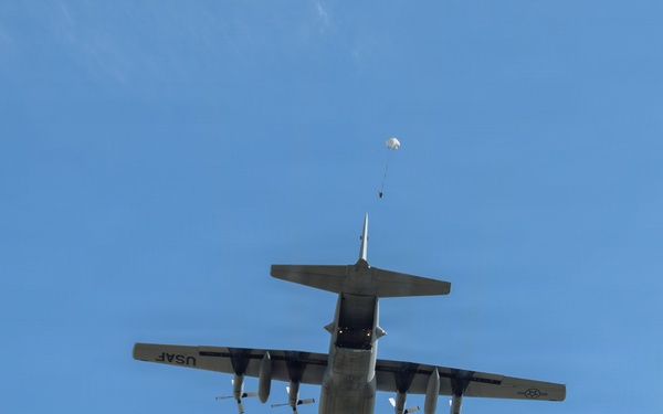 C-130H Hercules execute a drop for Hussar Saber 26-1