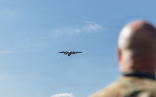 C-130H Hercules execute a drop for Hussar Saber 26-1