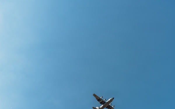 C-130H Hercules execute a drop for Hussar Saber 26-1
