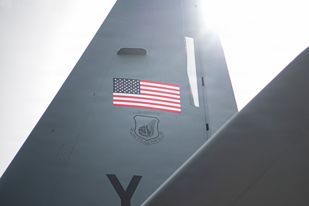 374 AW delivers essential supplies after Typhoon Sinlaku