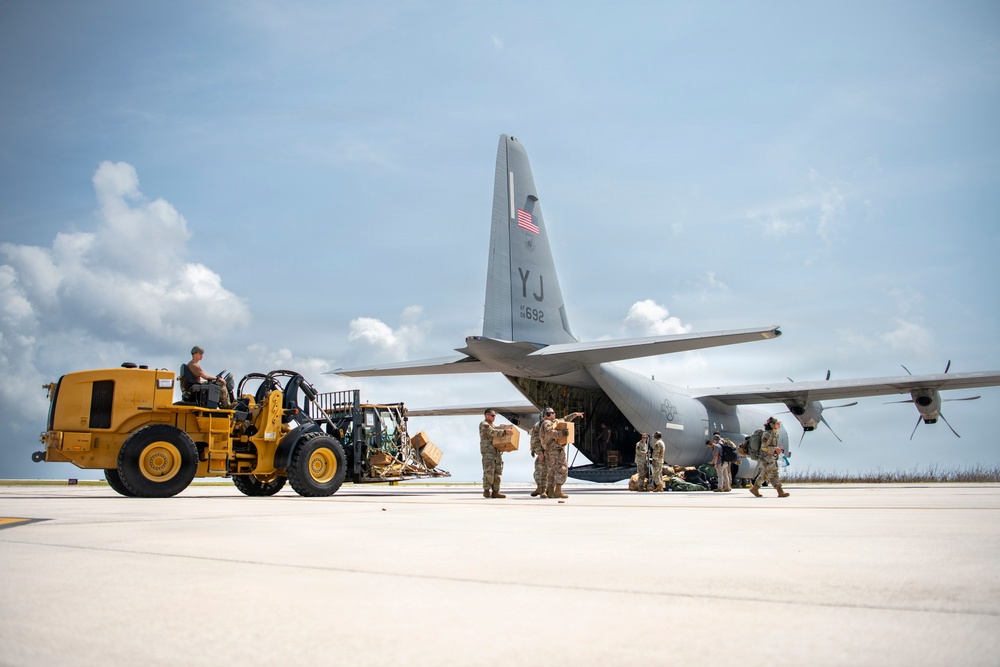 374 AW delivers essential supplies after Typhoon Sinlaku