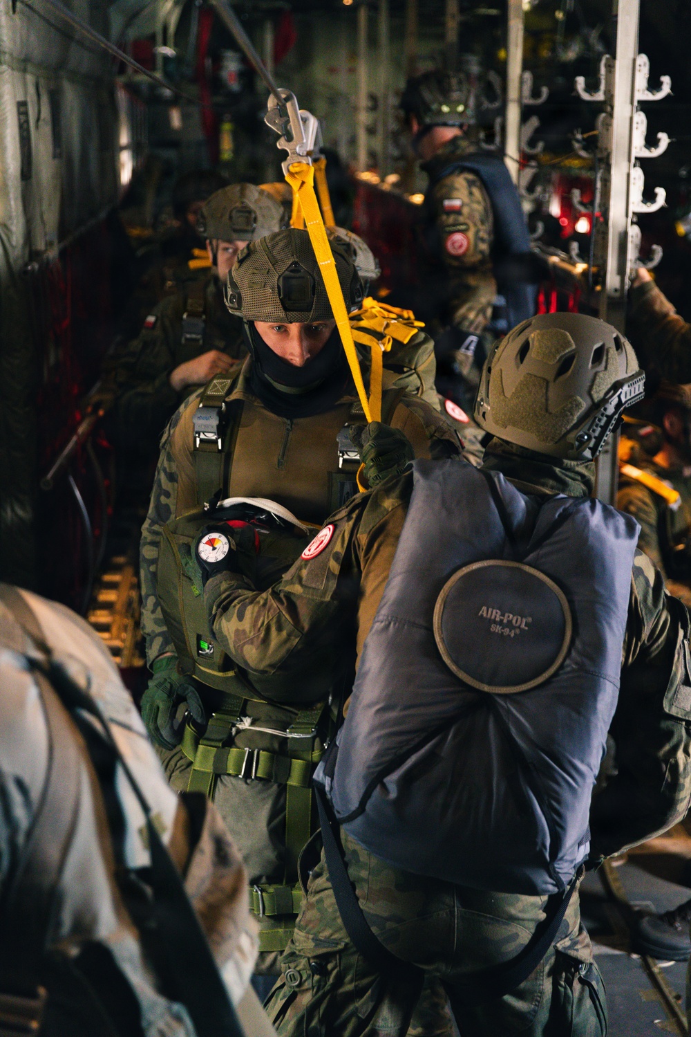 Polish Allies jump from a 139th Airlift Wing C-130H Hercules