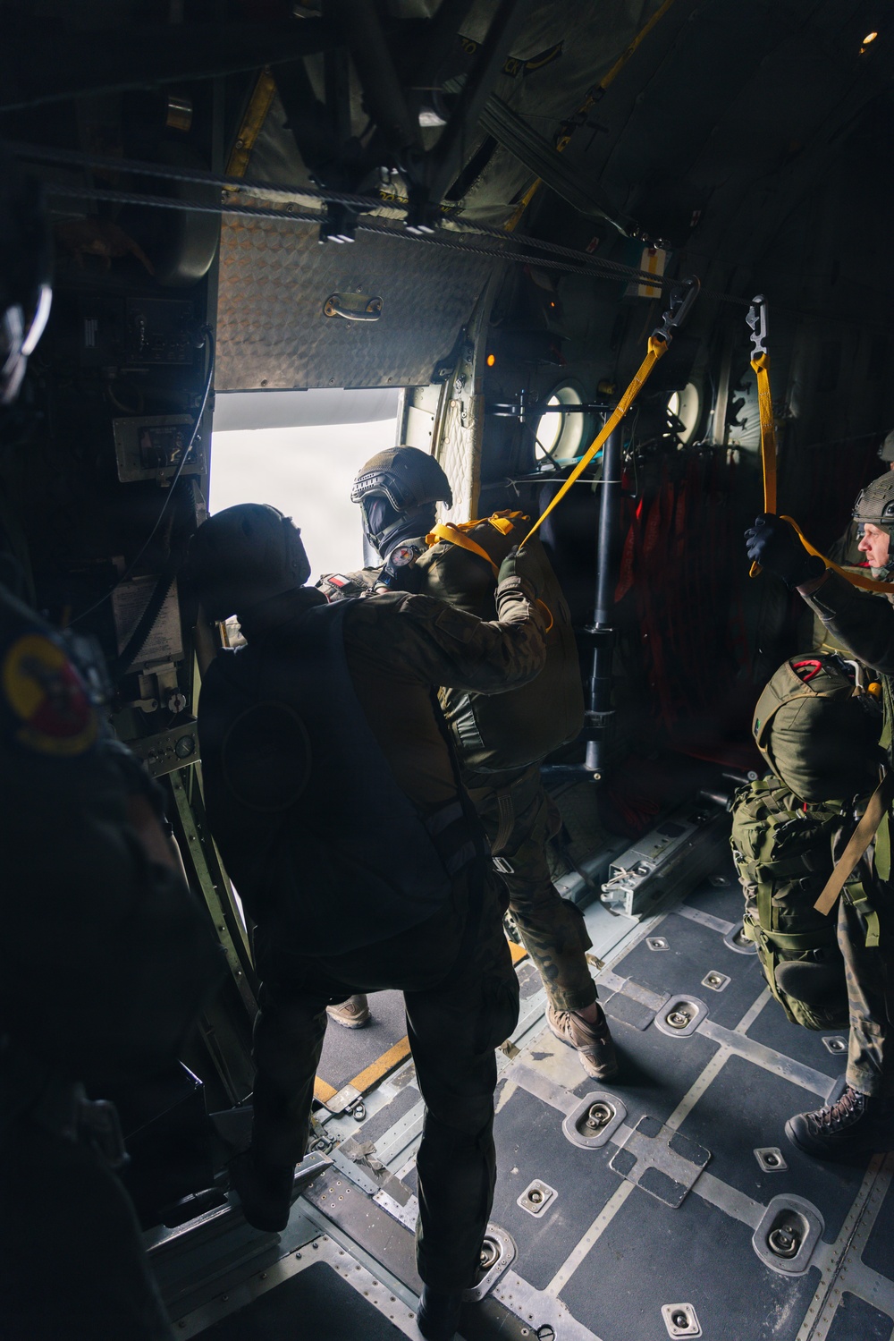 Polish Allies jump from a 139th Airlift Wing C-130H Hercules
