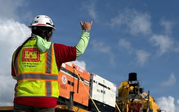 USACE Provides Power Generators for Response Efforts From Typhoon Sinlaku