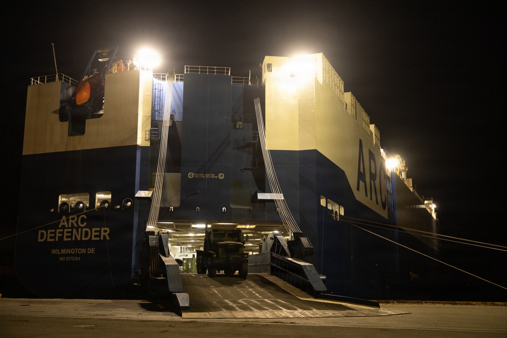 2nd DSB Offloads and Transports Ground and Logistical Equipment in preparation for exercise Aurora